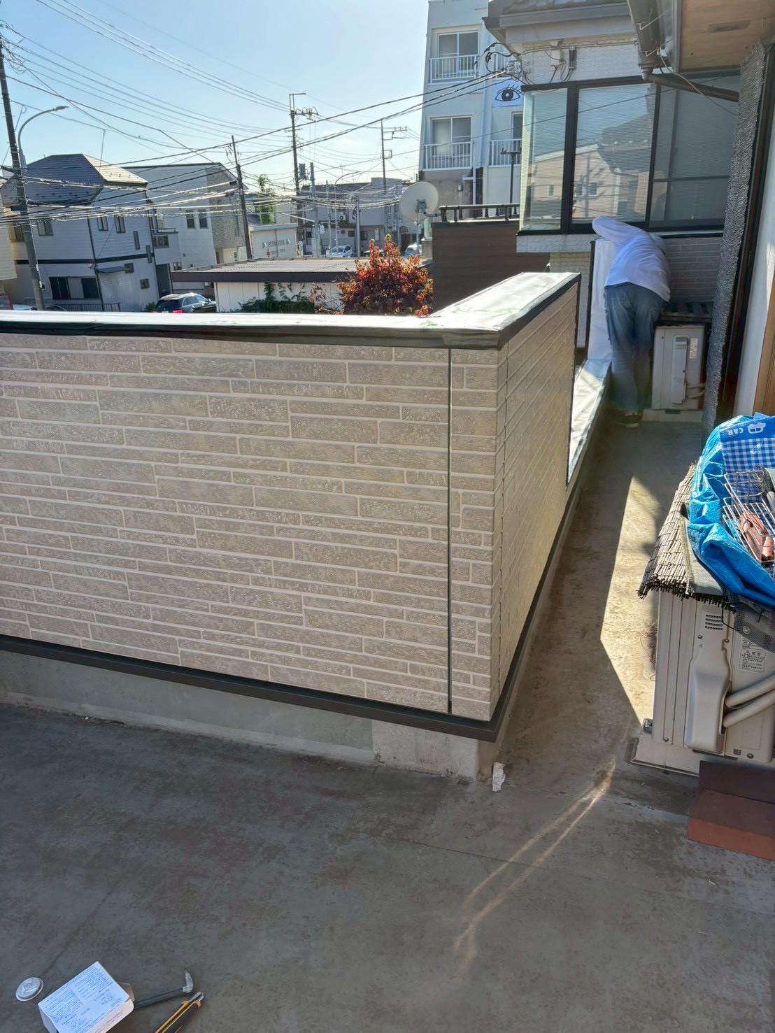 茨城県取手市にて雨漏り修理〈一階和室天井からの雨漏り・ベランダ改修工事〉の施工前写真